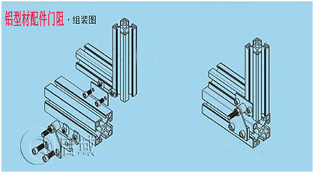 鋁型材門阻安裝圖